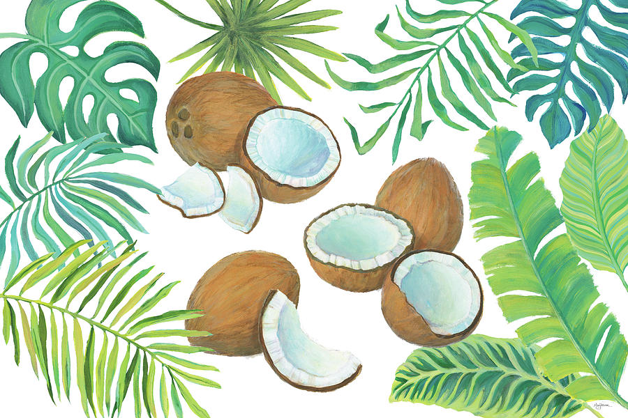 Coconut Painting - Coconut Palm by Mary Urban