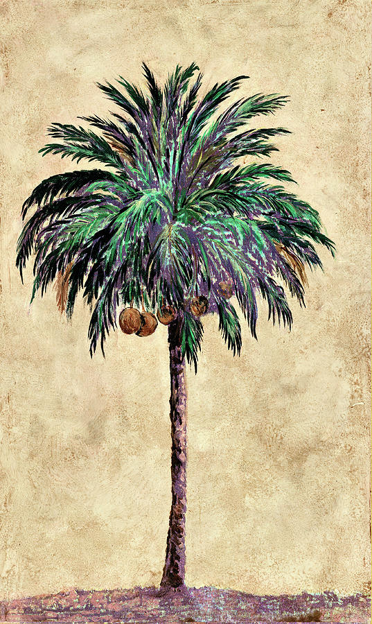 Coconut Mixed Media - Coconut Tribal Palm I by Merri Pattinian