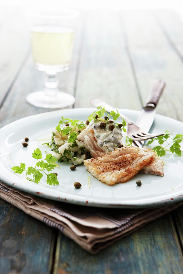 Cod Fillet With Tzatziki, Capers And Chervil Photograph by Mikkel Adsbøl Fine Art America