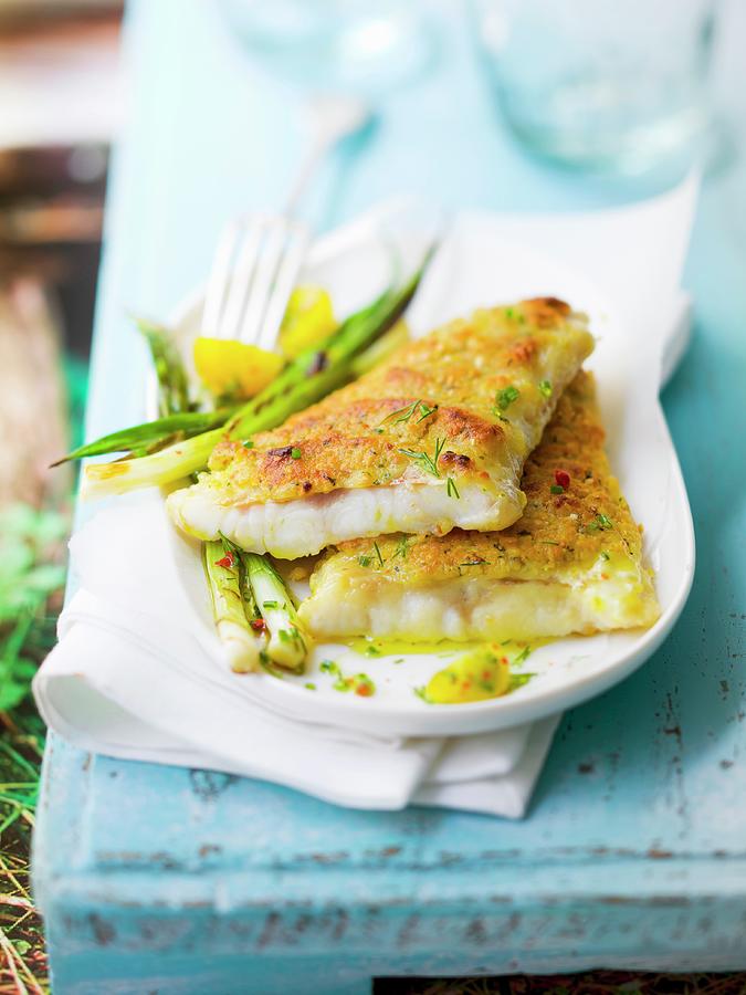 Cod Fillets In Almond Crust Photograph by Roulier-turiot