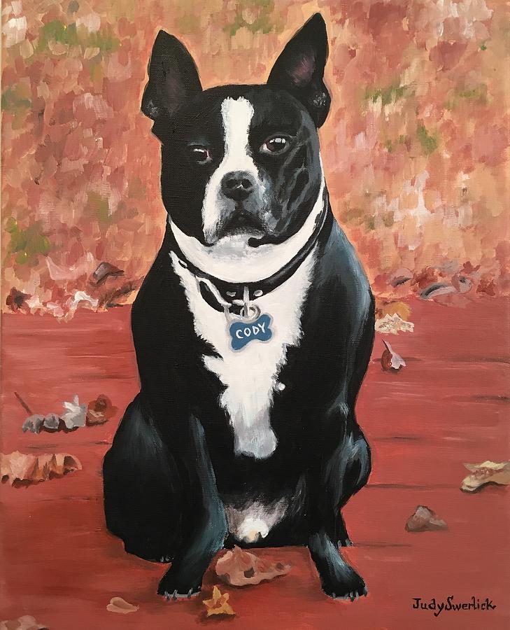 Dog Painting - Cody by Judy Swerlick
