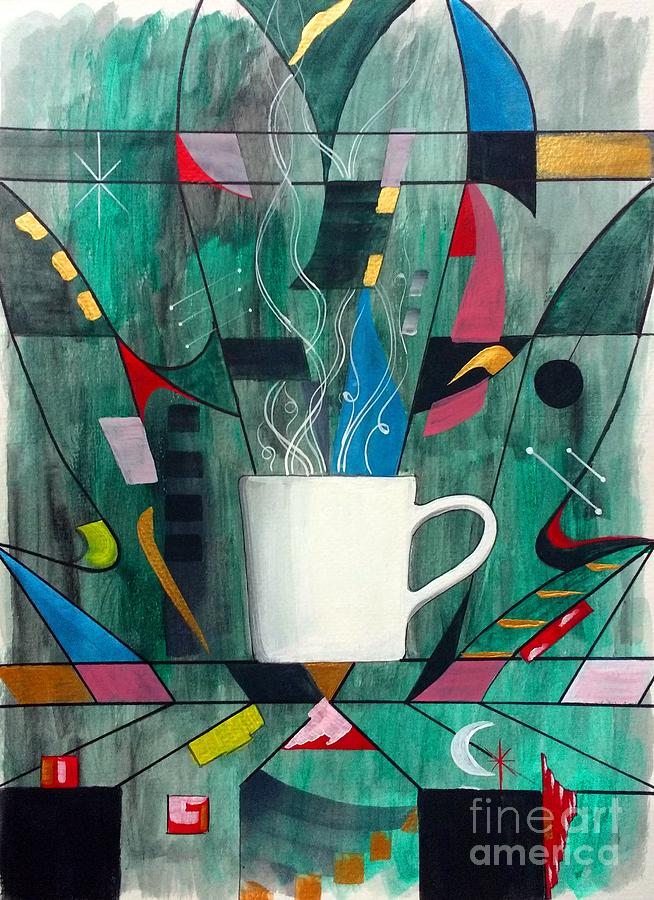 Coffee Abstraction Painting by John Lyes