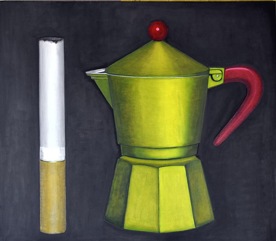 Coffee And Cigarette 2, Special Price Painting by Andrea Vandoni