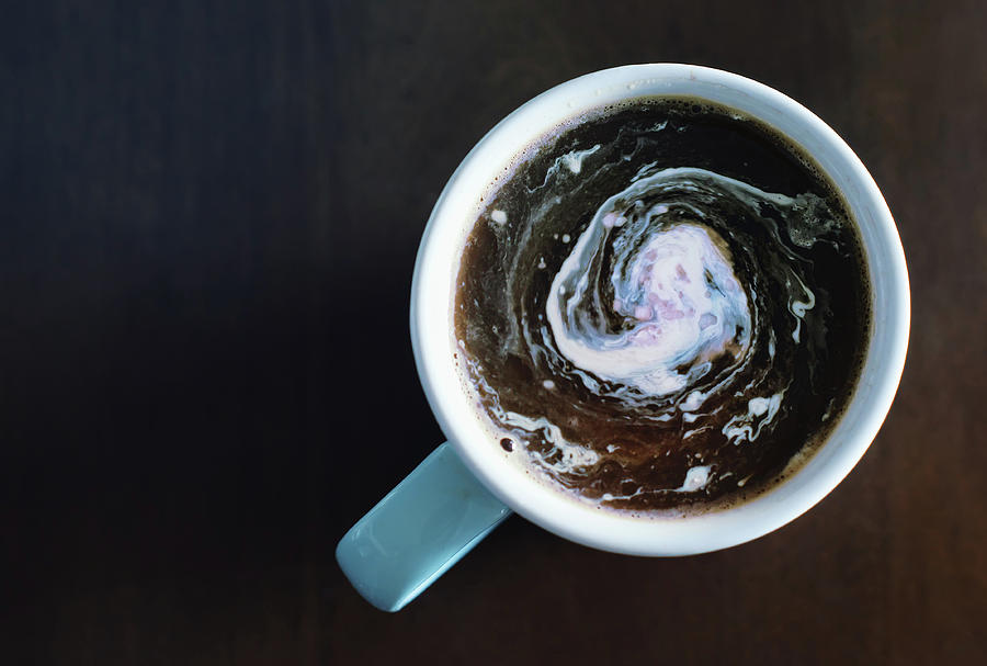 Coffee And Swirling Cream Photograph by Benjamin Torode