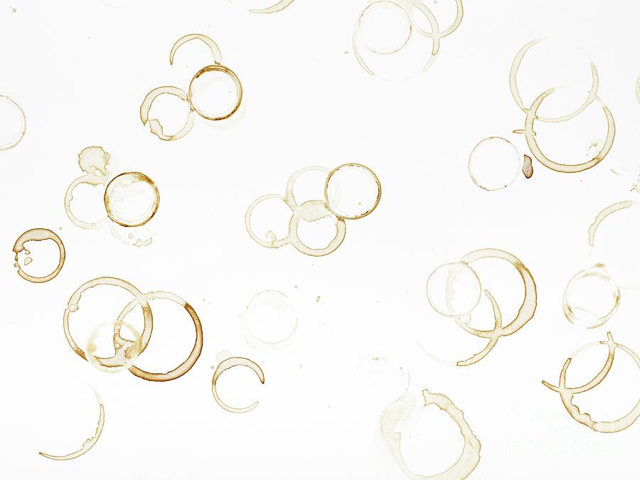Coffee Cup Stains Photograph by Science Photo Library