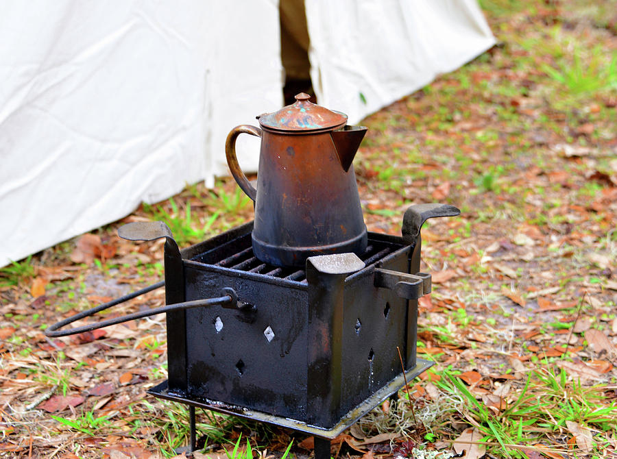Coffee pot and stove 1800s Photograph by David Lee Thompson