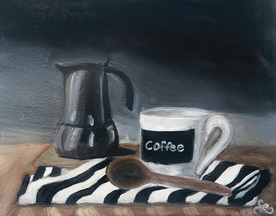 Coffee Time Painting by Fe Jones Coffee Time Painting by Fe Jones