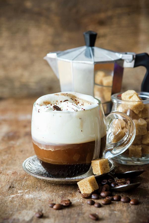 Coffee Topped With Cream Photograph by Irina Meliukh