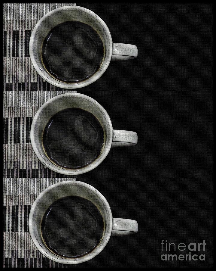 Coffee tripled Digital Art by Diana Rajala