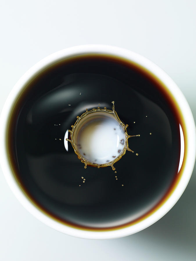 Coffee With A  Splash Of Cream Photograph by Biwa Studio