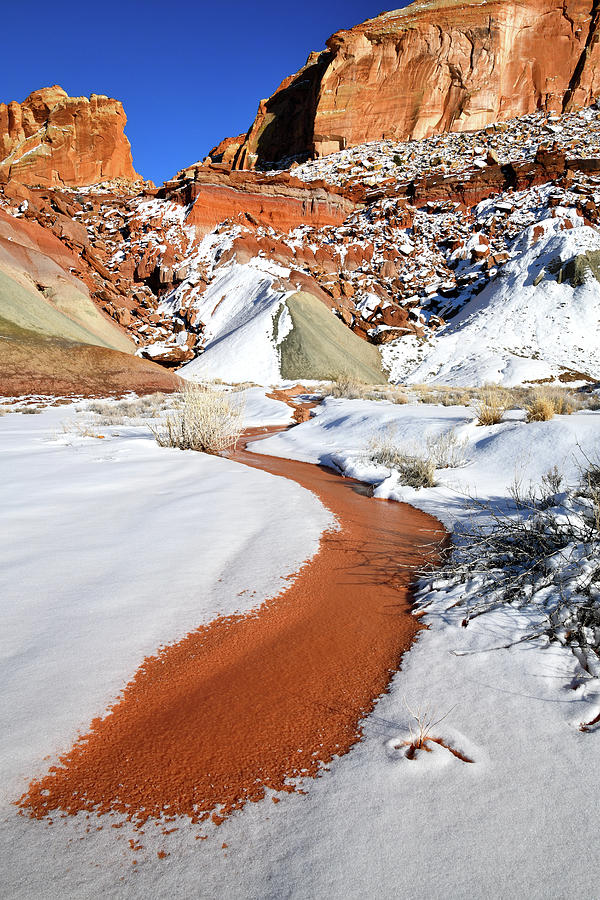 Cohab Canyon Runoff in Capitol Reef NP Photograph by Ray Mathis