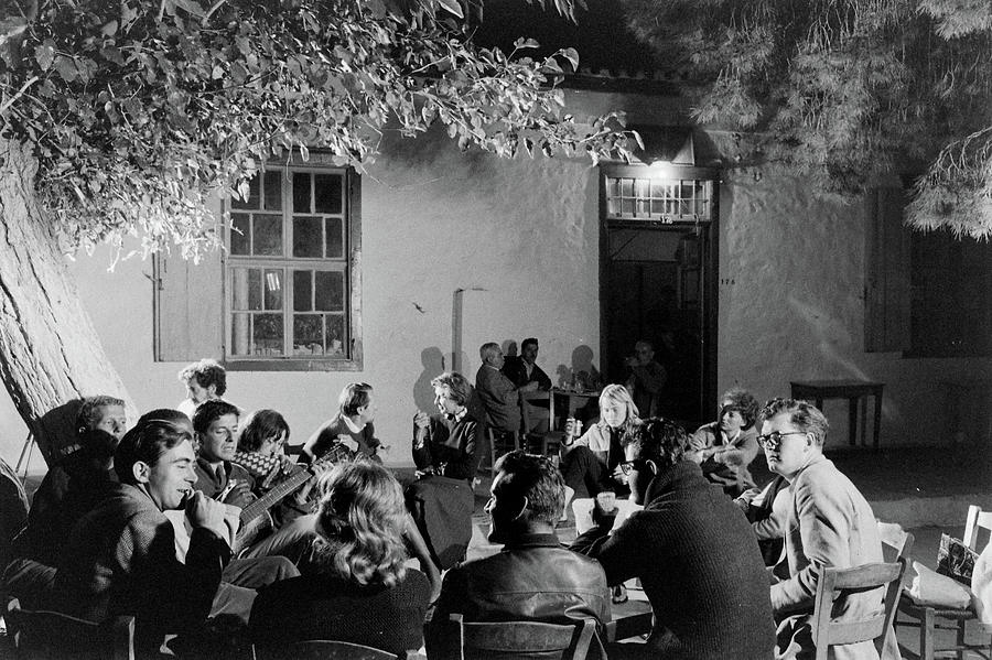 Cohen & Others In Hydra Photograph by James Burke Cohen & Others In Hydra Photograph by James Burke