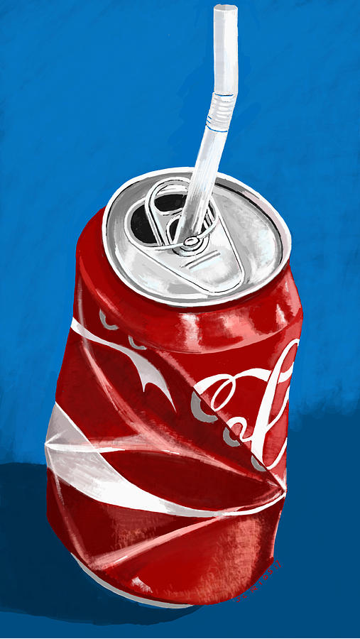 Soda Digital Art - Coke by Juan Carlos Rios