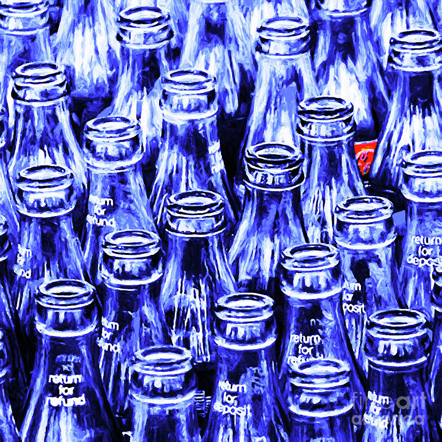 Cola Soda Pop Bottles Return For Deposit Nostalgic Pop Art Square Photograph by Wingsdomain Art and Photography