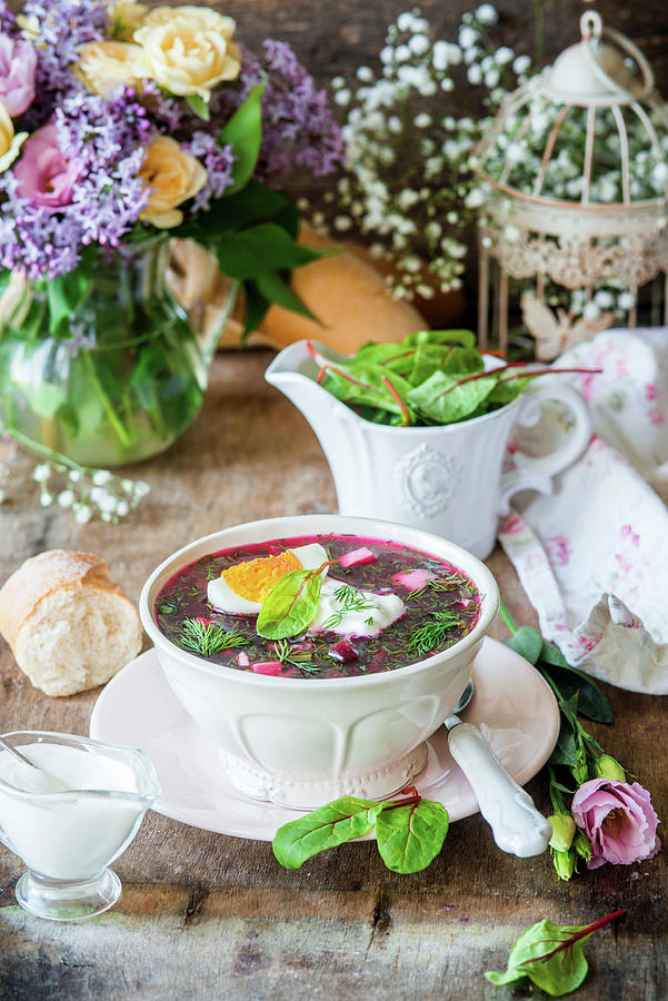 Cold Beetroot Soup Photograph by Irina Meliukh