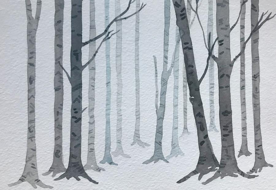 Fantasy Painting - Cold Forest by Luisa Millicent