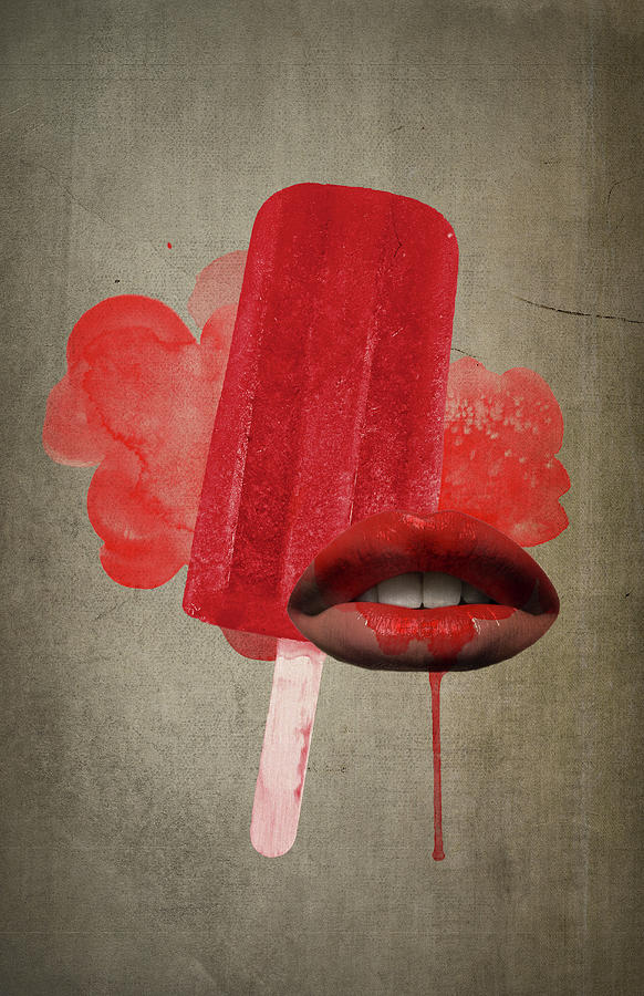 Popsicle Mixed Media - Cold Kiss by Elo Marc