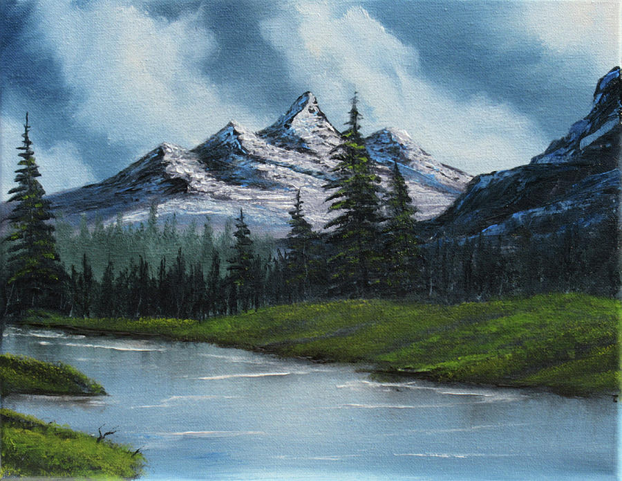 Landscape Painting - Cold Mountain Stream by Forrest Girrard Landscape Painting - Cold Mountain Stream by Forrest Girrard