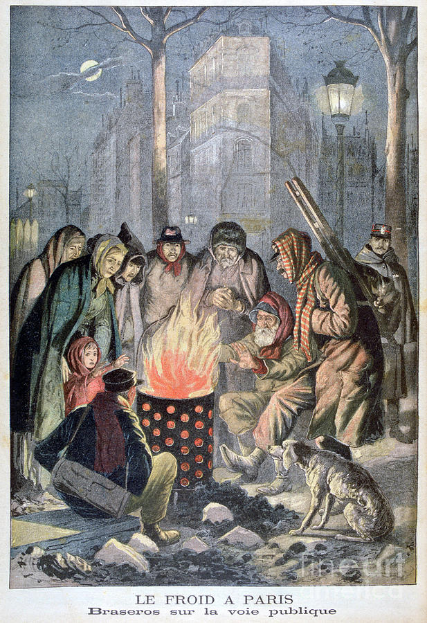 Cold Paris, 1902 Drawing by Print Collector