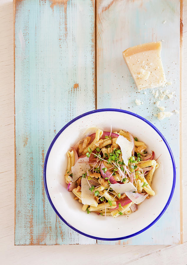 Cold Pasta Salad With Onion And Cheese Photograph by Danny Lerner
