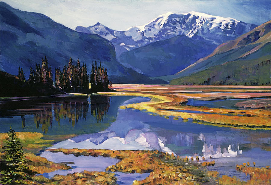 Cold River Valley Painting by David Lloyd Glover
