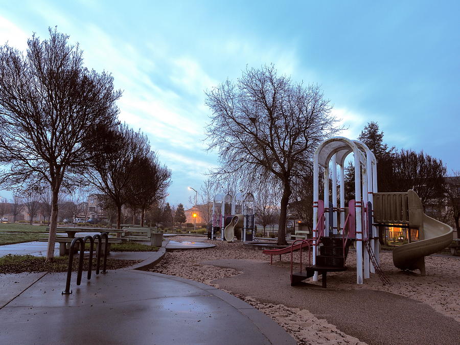 Cold Winter Wet Playground Photograph by Richard Thomas