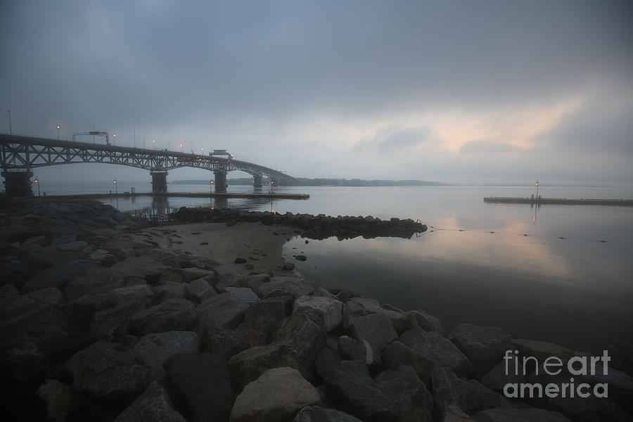 Coleman Bridge Daybreak Photograph by Rachel Morrison