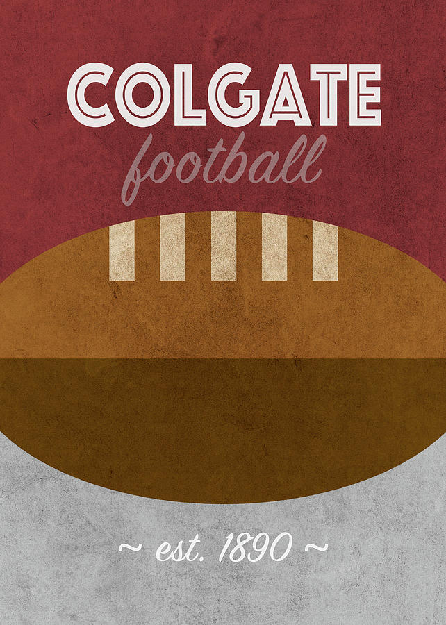 Football Mixed Media - Colgate Football College Sports Retro Vintage Poster by Design Turnpike