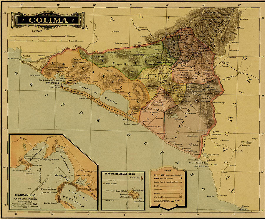 Colima -1844 Painting by Garcia Cubas