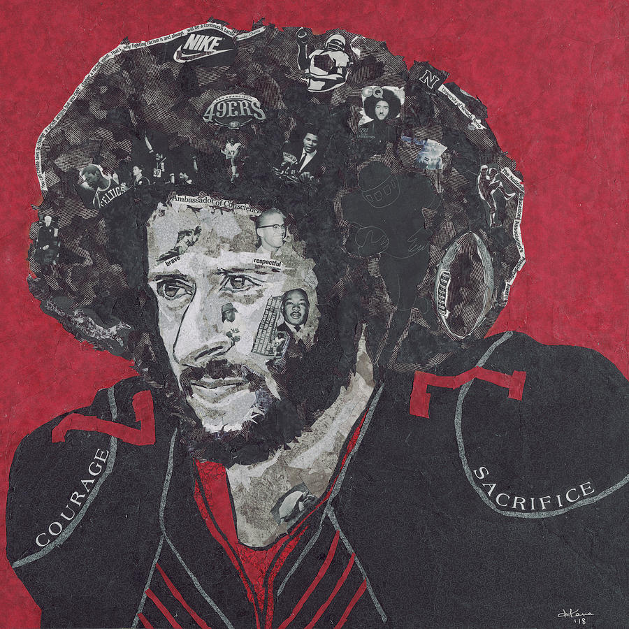 Colin- A Portrait of Sports Activism Painting by Mihira Karra