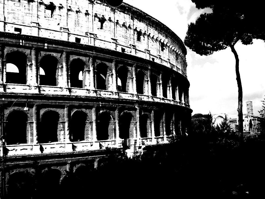 Coliseum, Black and White  Photograph by Chance Kafka