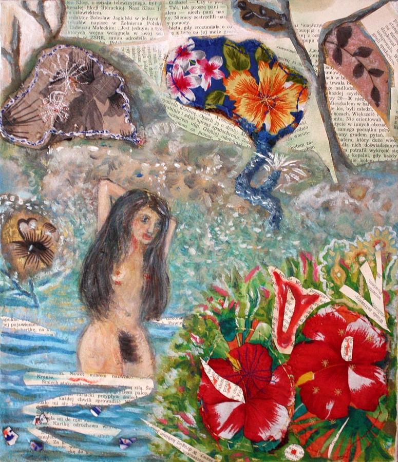 Collage Painting by Elzbieta Goszczycka
