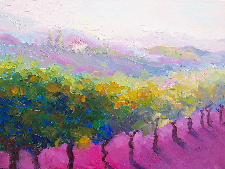 Impressionism Painting - Colle Verde Vineyard by Maryanne Jacobsen