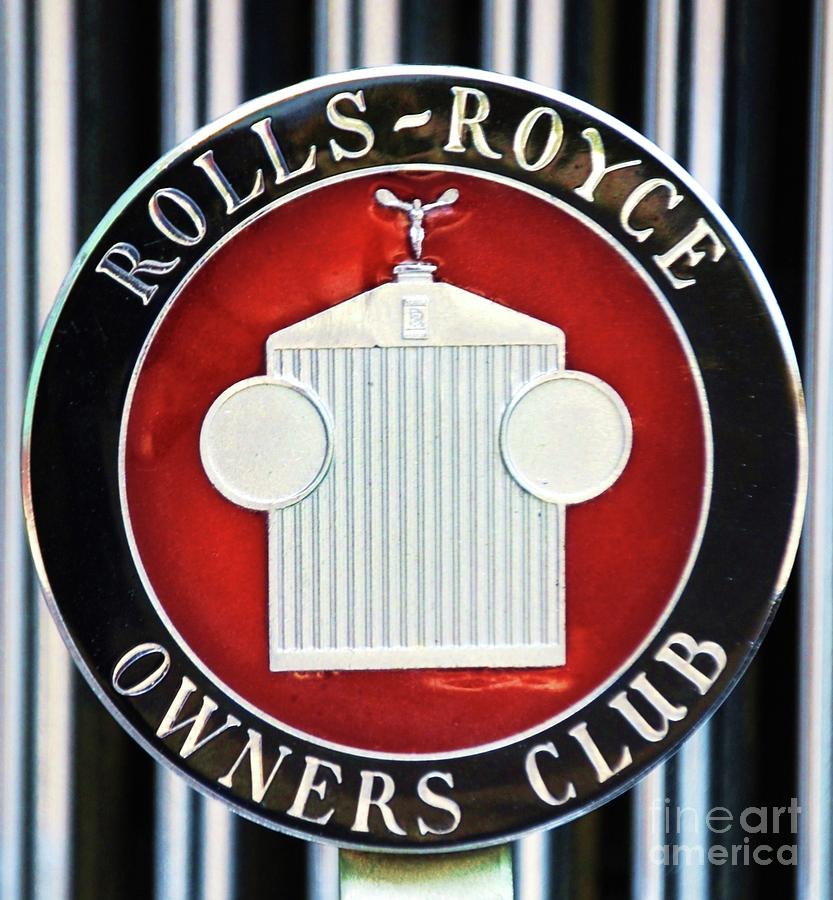 Very Collectible Rolls Royce Owners Club Badge Photograph by Marcus Dagan