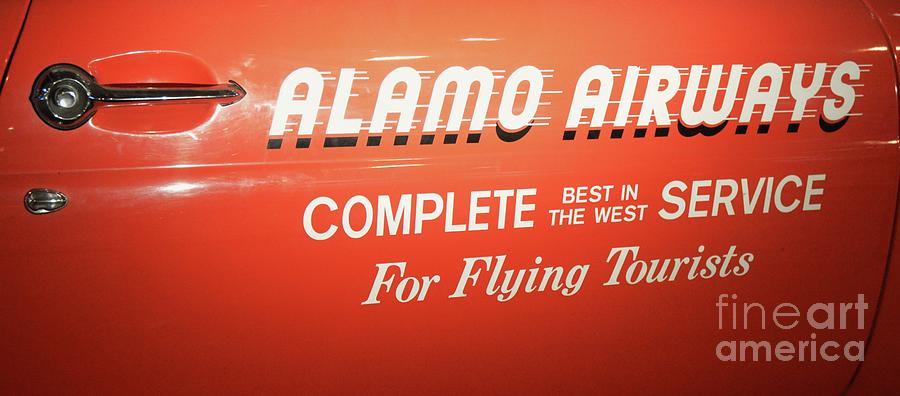 Collectible Vintage Alamo Airways Sign Photograph by Marcus Dagan