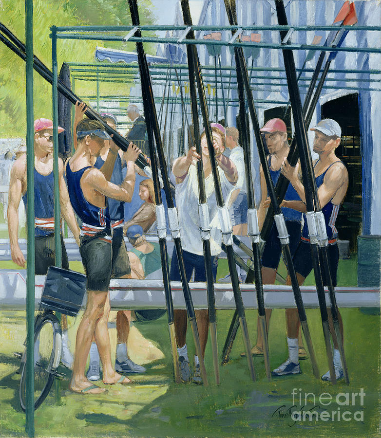 Collecting Oars Painting by Timothy Easton