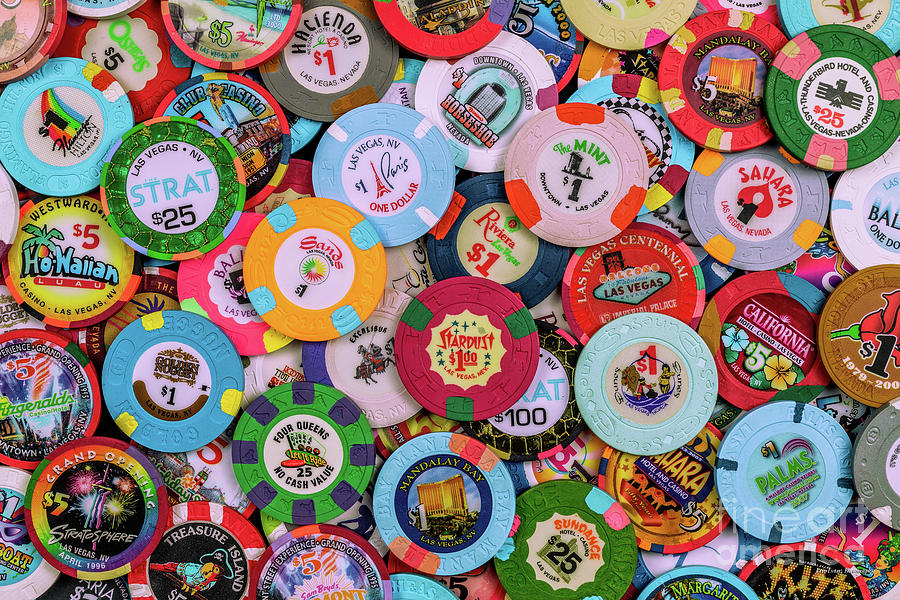 Collection of Las Vegas Casino Chips 1 Photograph by Aloha Art Pixels