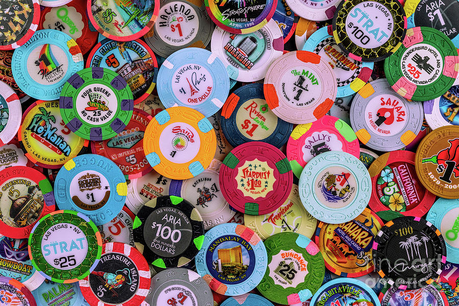 Collection Of Las Vegas Casino Chips 3 Photograph by Aloha Art