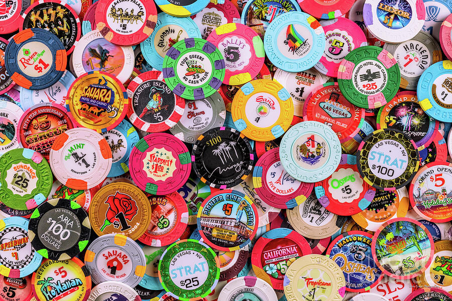 Collection Of Las Vegas Casino Chips 4 Photograph by Aloha Art