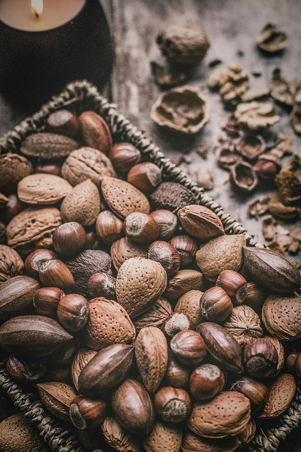 Collection On Whole Mixed Nuts Photograph by Anna Jakutajc-wojtalik