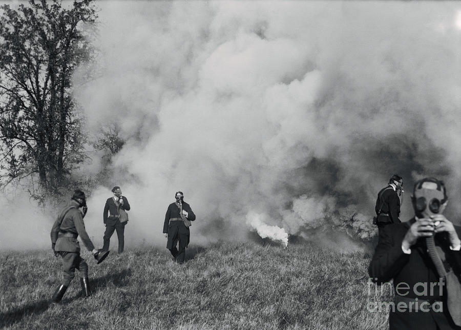 College Students During Chemical War Photograph by Bettmann