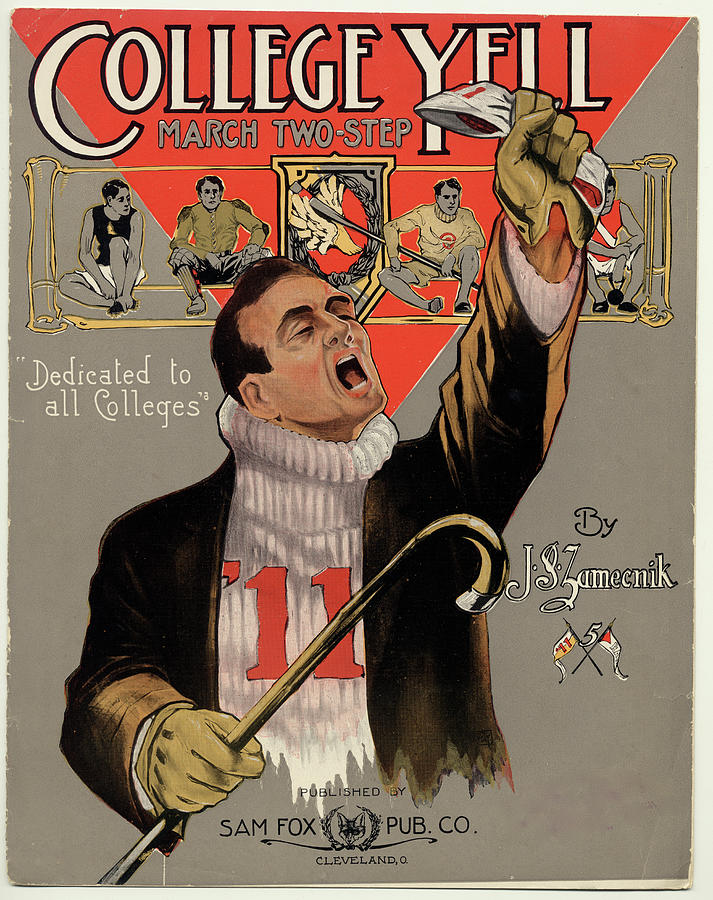 College Yell dedicated to All Colleges Painting by 