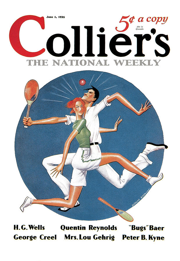 Colliers: Tennis Collision Painting by Gaspano Ricca