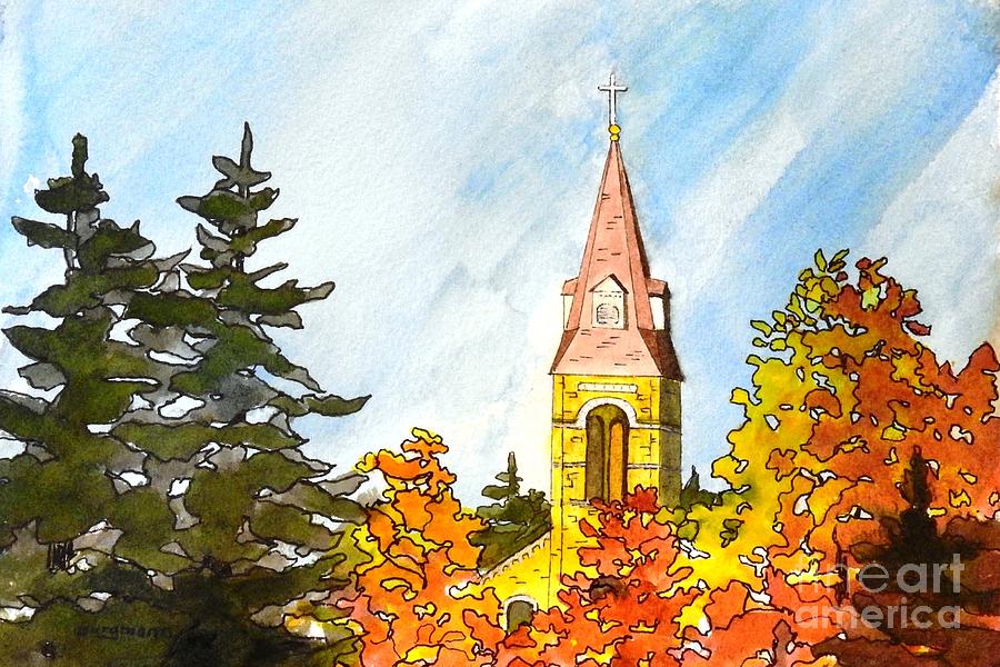 Collingwood Church Painting by Petra Burgmann