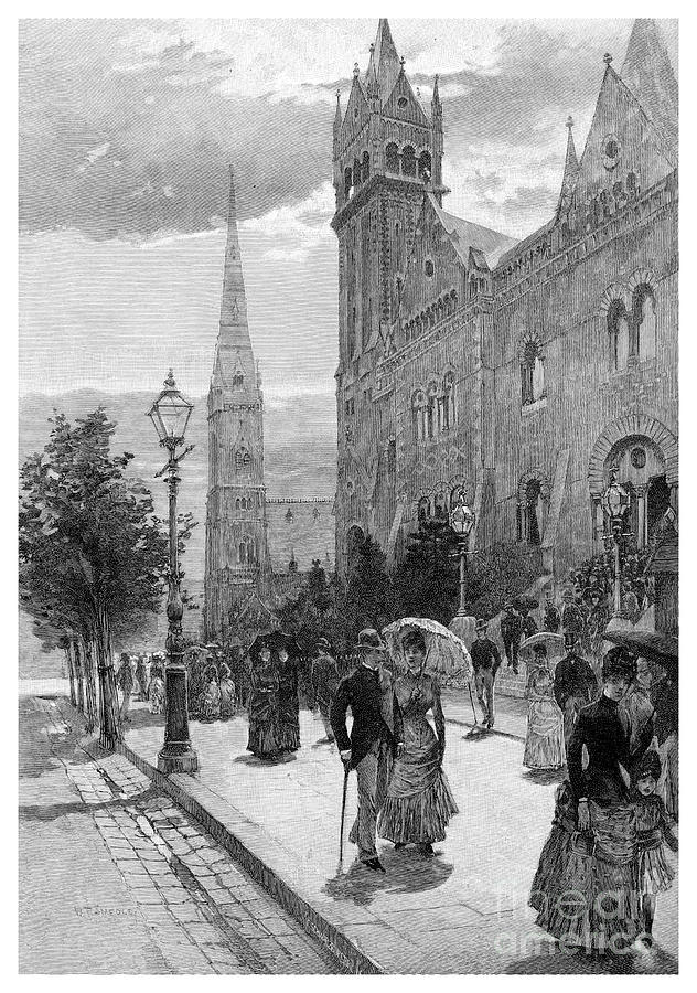 Collins Street East On A Sunday Drawing by Print Collector