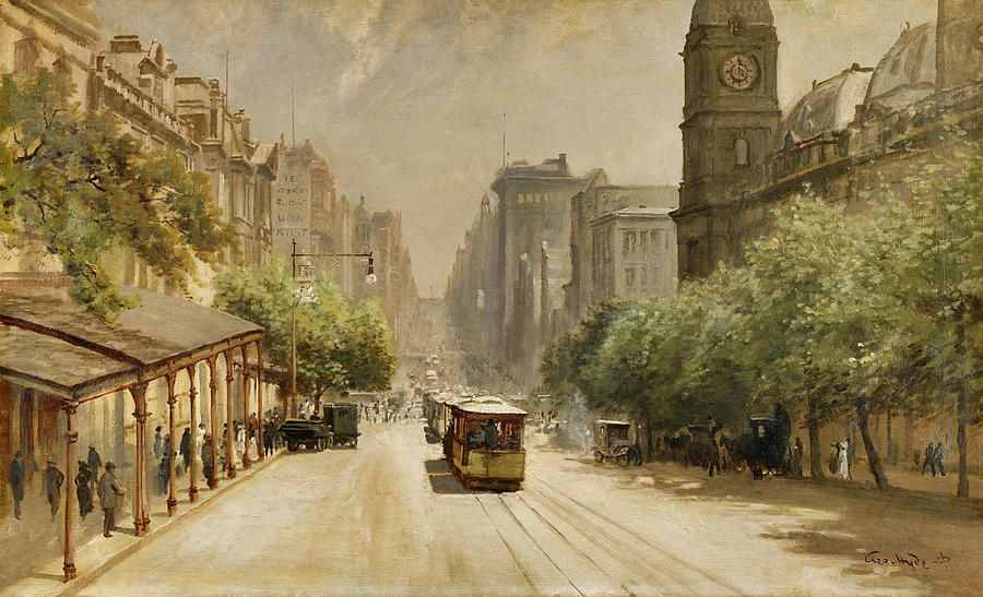 City Painting - Collins Street, Melbourne by Mountain Dreams