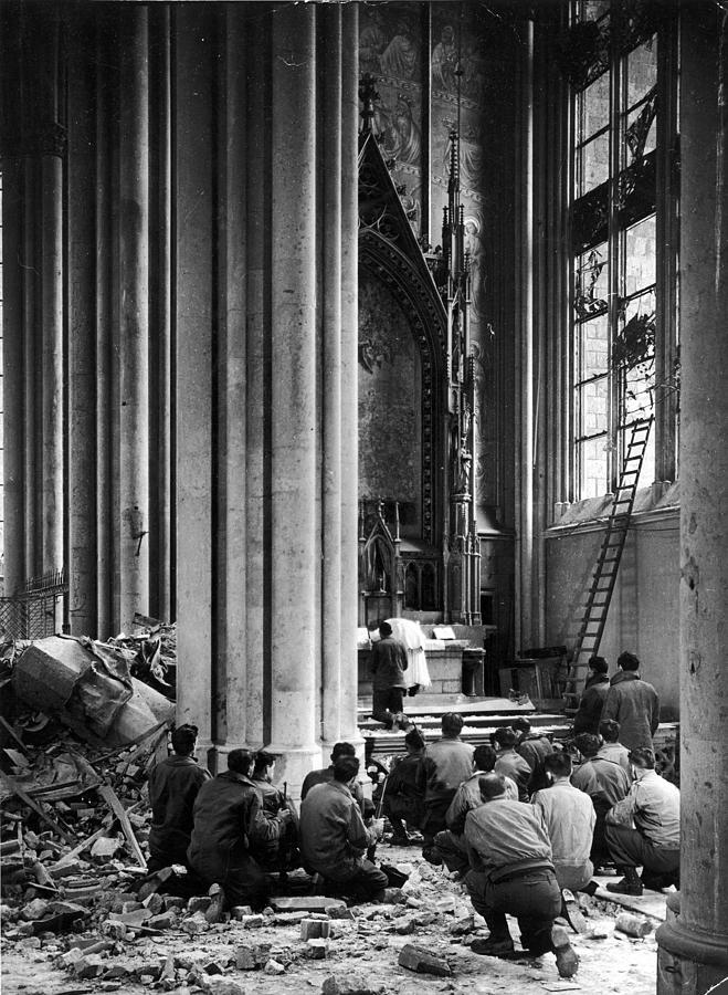 Black And White Photograph - Cologne Cathedral by Margaret Bourke-White