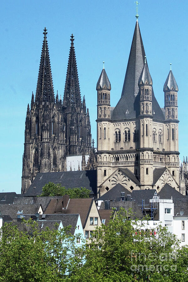 Cologne churches Photograph by Rudi Prott