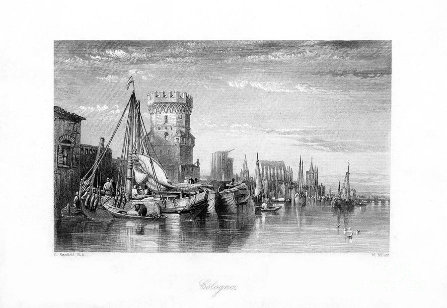 Cologne, Germany, 19th Century.artist W Drawing by Print Collector