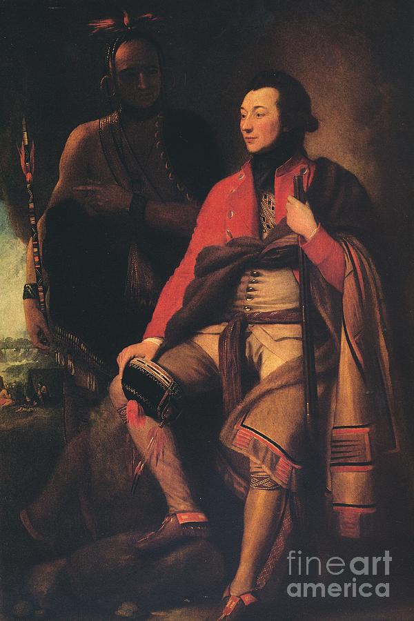 Colonel Guy Johnson And Karonghyontye Drawing by Print Collector